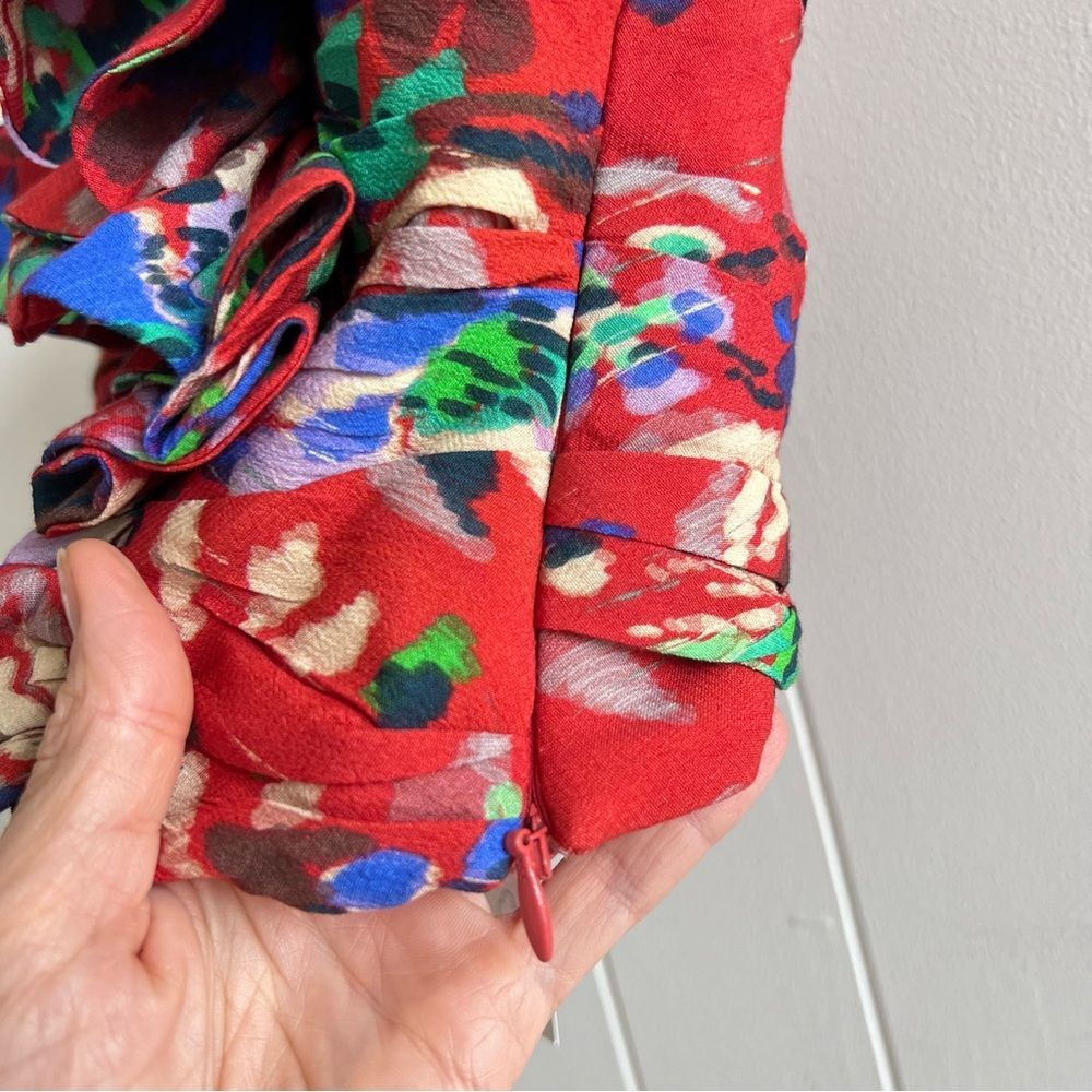 Zara Floral Ruffle Crop Tank Top NWT - Picture 13 of 14